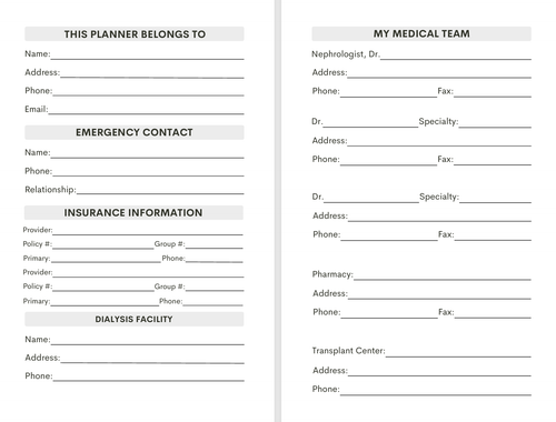 2026 Dialysis Wellness Planner